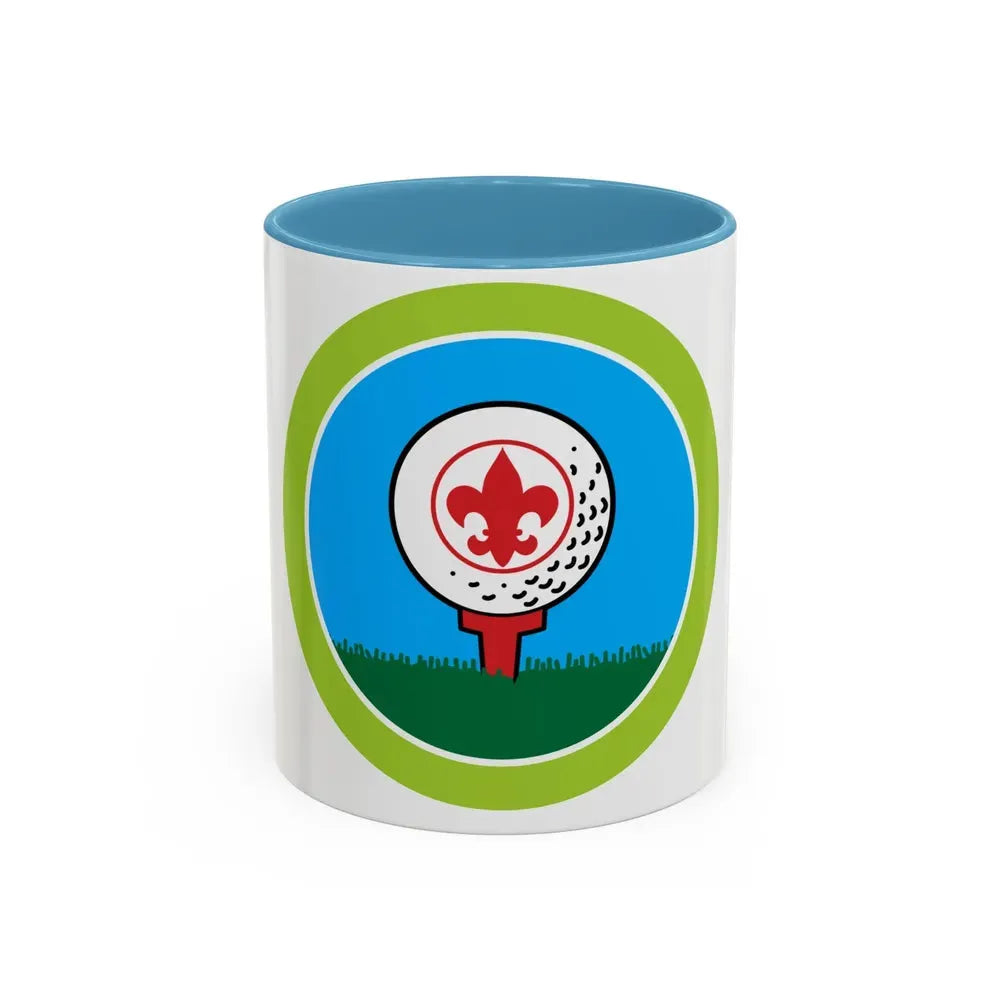 Golf (Boy Scout Merit Badge) Accent Coffee Mug 11oz Light Blue - Go Mug Yourself