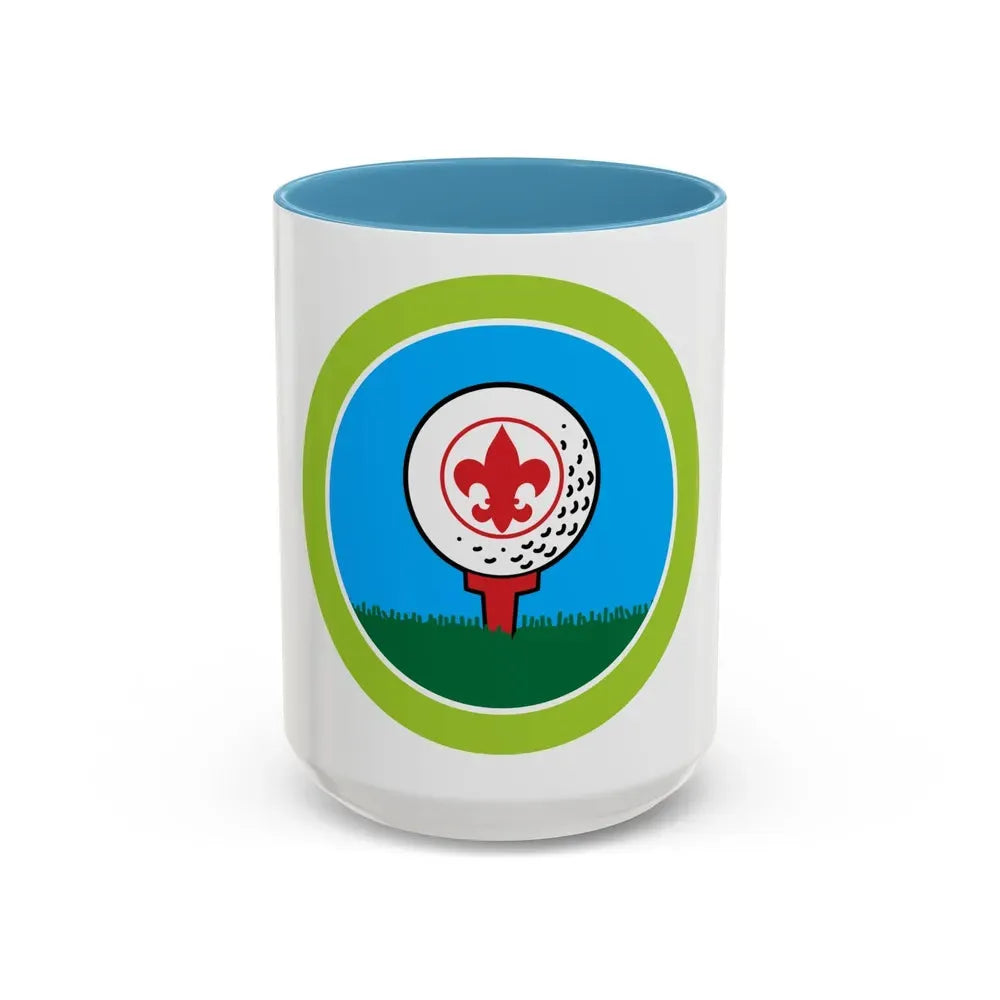 Golf (Boy Scout Merit Badge) Accent Coffee Mug 15oz Light Blue - Go Mug Yourself