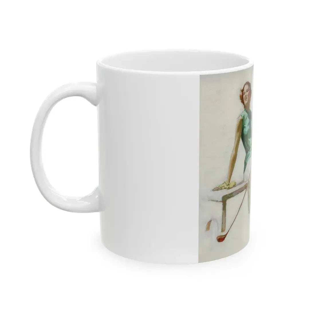 Golfers, Orange Crush advertisement, circa 1930 - White Coffee Mug - Go Mug Yourself