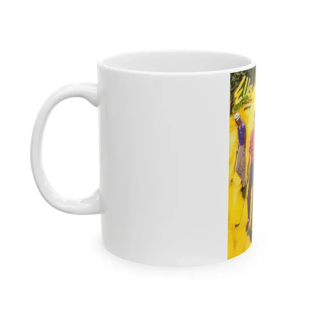 Golfers, The Elks Magazine preliminary cover, June 1967 - White Coffee Mug - Go Mug Yourself