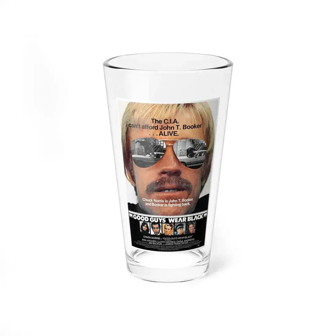 GOOD GUYS WEAR BLACK 1978 Movie Poster - Pint Glass 16oz 16oz - Go Mug Yourself