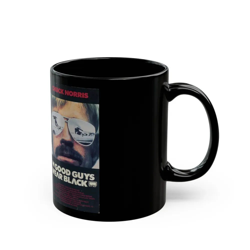 GOOD GUYS WEAR BLACK (VHS COVER) - Black Coffee Mug - Go Mug Yourself