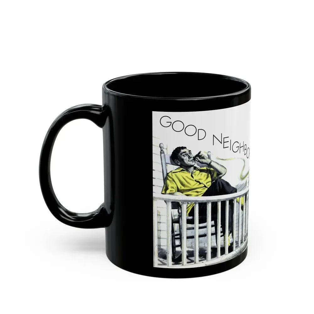 Good Neighbor Gerrity, Woman's Day, September 1947 - Black Coffee Mug - Go Mug Yourself