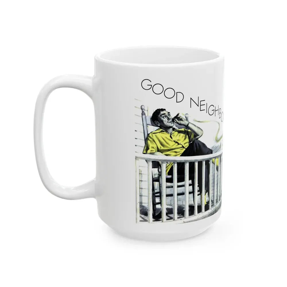 Good Neighbor Gerrity, Woman's Day, September 1947 - White Coffee Mug - Go Mug Yourself