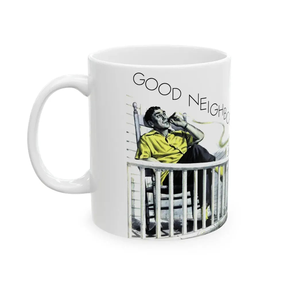 Good Neighbor Gerrity, Woman's Day, September 1947 - White Coffee Mug - Go Mug Yourself