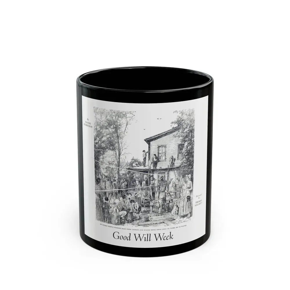 Good Will Week, Woman's World, October 1931 - Black Coffee Mug 11oz - Go Mug Yourself
