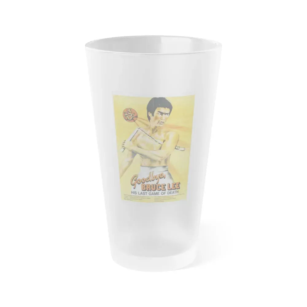 GOODBYE BRUCE LEE 1975 Movie Poster - Frosted Pint Glass 16oz Default Title - Go Mug Yourself