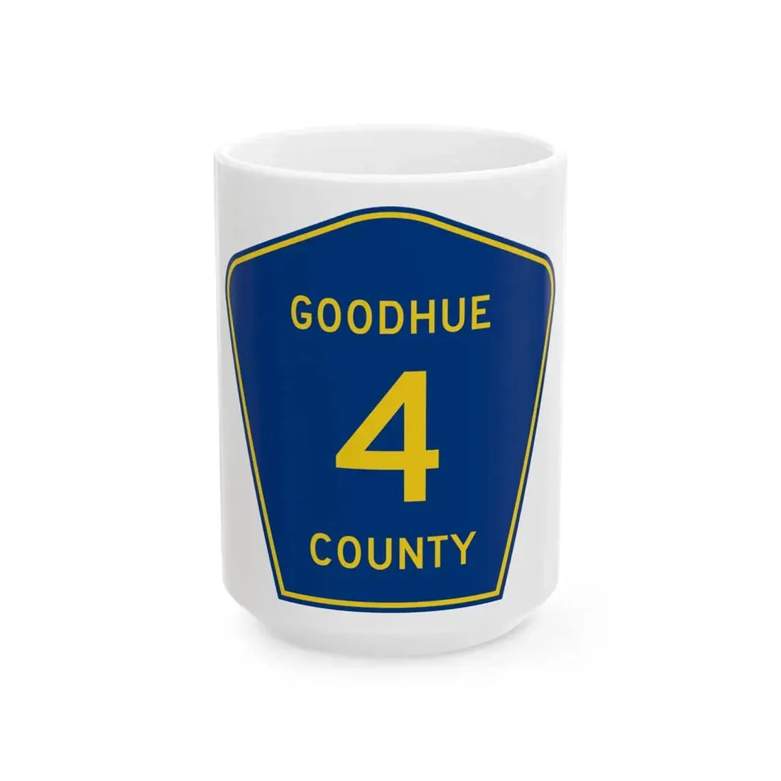 Goodhue County 4 (Minnesota) (Road Sign) White Coffee Mug 15oz - Go Mug Yourself