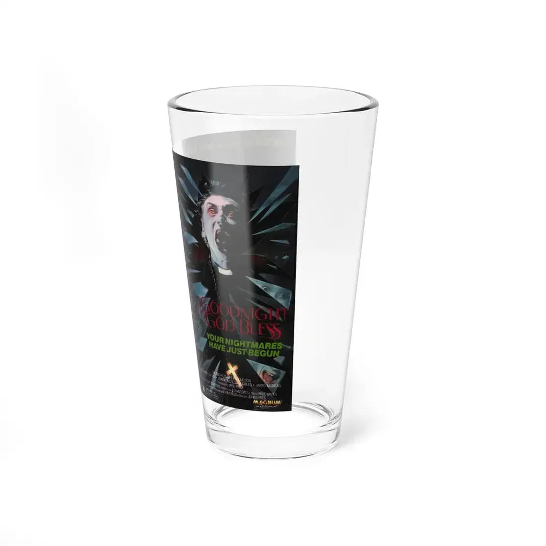 GOODNIGHT GOD BLESS (VHS COVER) Pint Glass 16oz - Go Mug Yourself