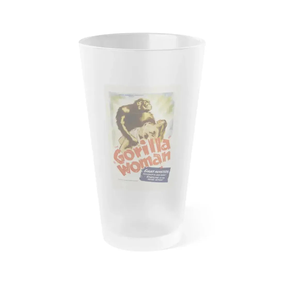 GORILLA WOMAN (FORBIDDEN ADVENTURE) 1937 Movie Poster - Frosted Pint Glass 16oz 16oz Frosted - Go Mug Yourself
