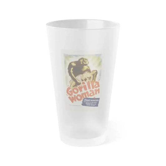GORILLA WOMAN (FORBIDDEN ADVENTURE) 1937 Movie Poster - Frosted Pint Glass 16oz 16oz Frosted - Go Mug Yourself