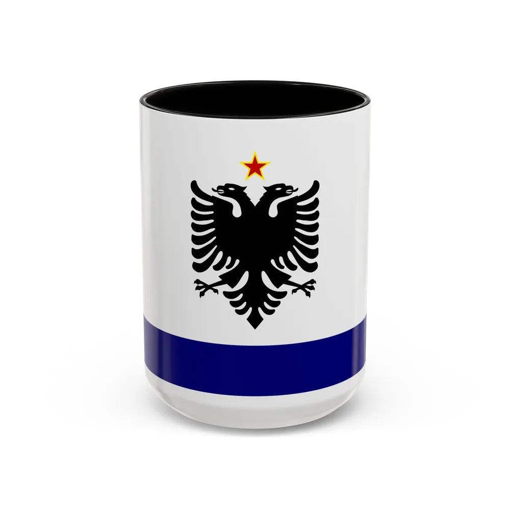 Government Ensign of Albania 1958 to 1992 - Accent Coffee Mug 15oz Black - Go Mug Yourself