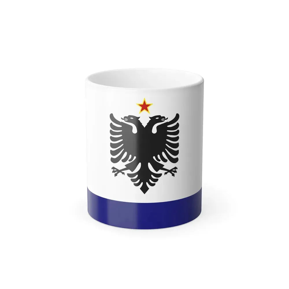 Government Ensign of Albania 1958 to 1992 - Color Changing Coffee Mug 11oz - Go Mug Yourself