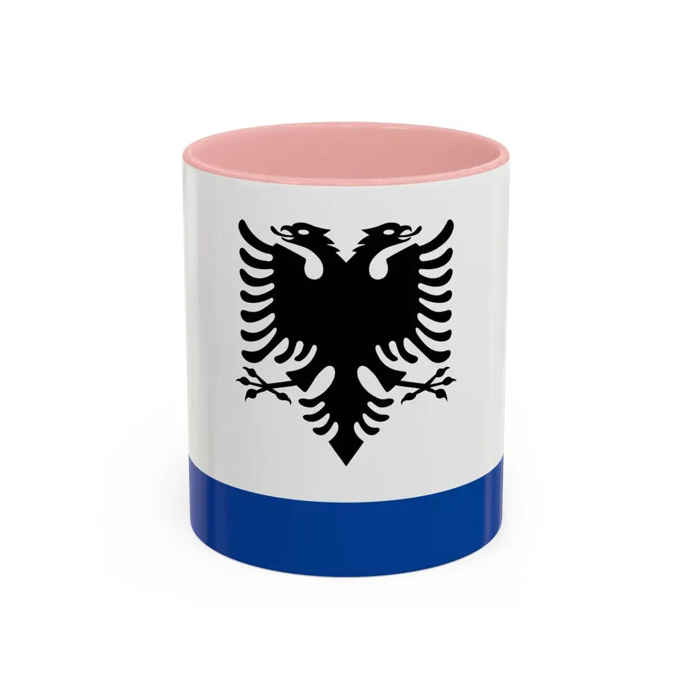Government Ensign of Albania - Accent Coffee Mug 11oz Pink - Go Mug Yourself