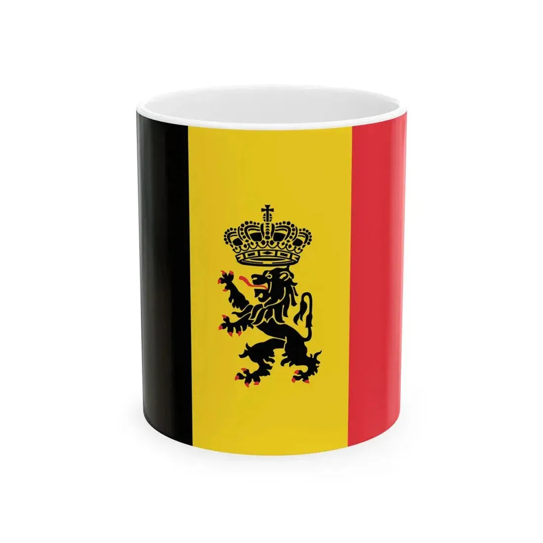 Government Ensign of Belgium (Belgium) White Coffee Mug 11oz - Go Mug Yourself