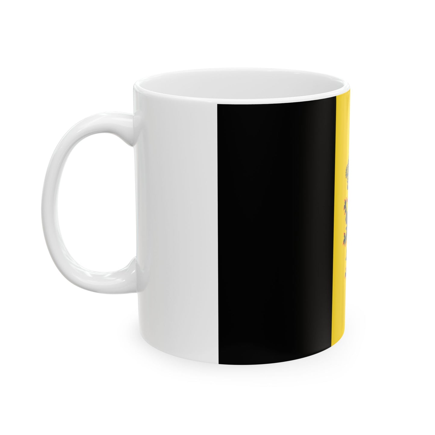 Government Ensign of Belgium (Belgium) White Coffee Mug-Go Mug Yourself