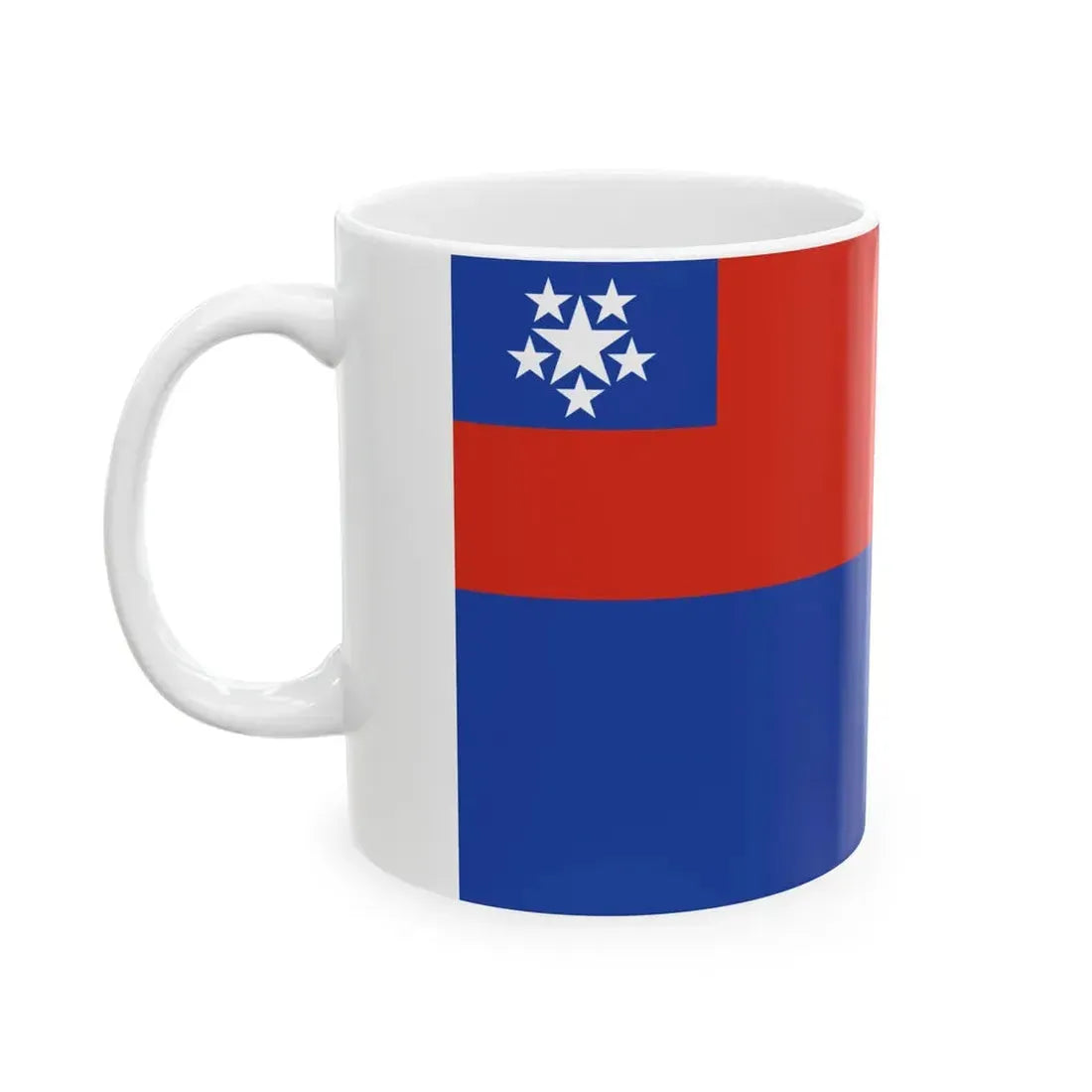 Government Ensign of Burma 1948-1974 (Myanmar) White Coffee Mug - Go Mug Yourself
