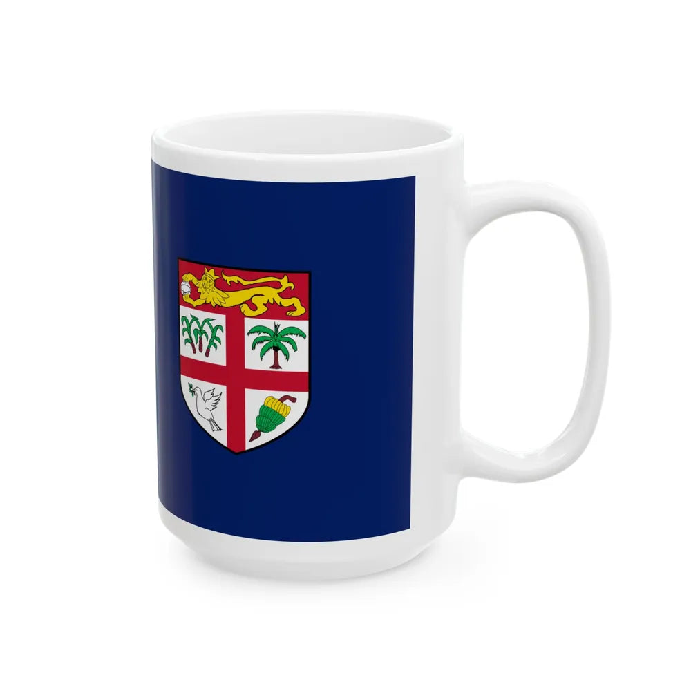 Government Ensign of Fiji (Fiji) White Coffee Mug - Go Mug Yourself