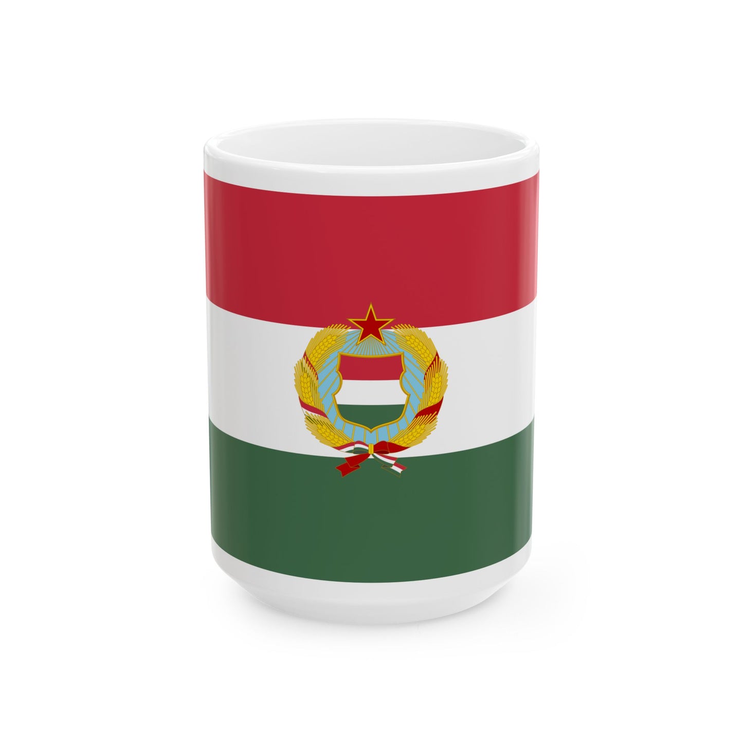 Government Ensign of Hungary 1957-1990 (Hungary) White Coffee Mug-15oz-Go Mug Yourself