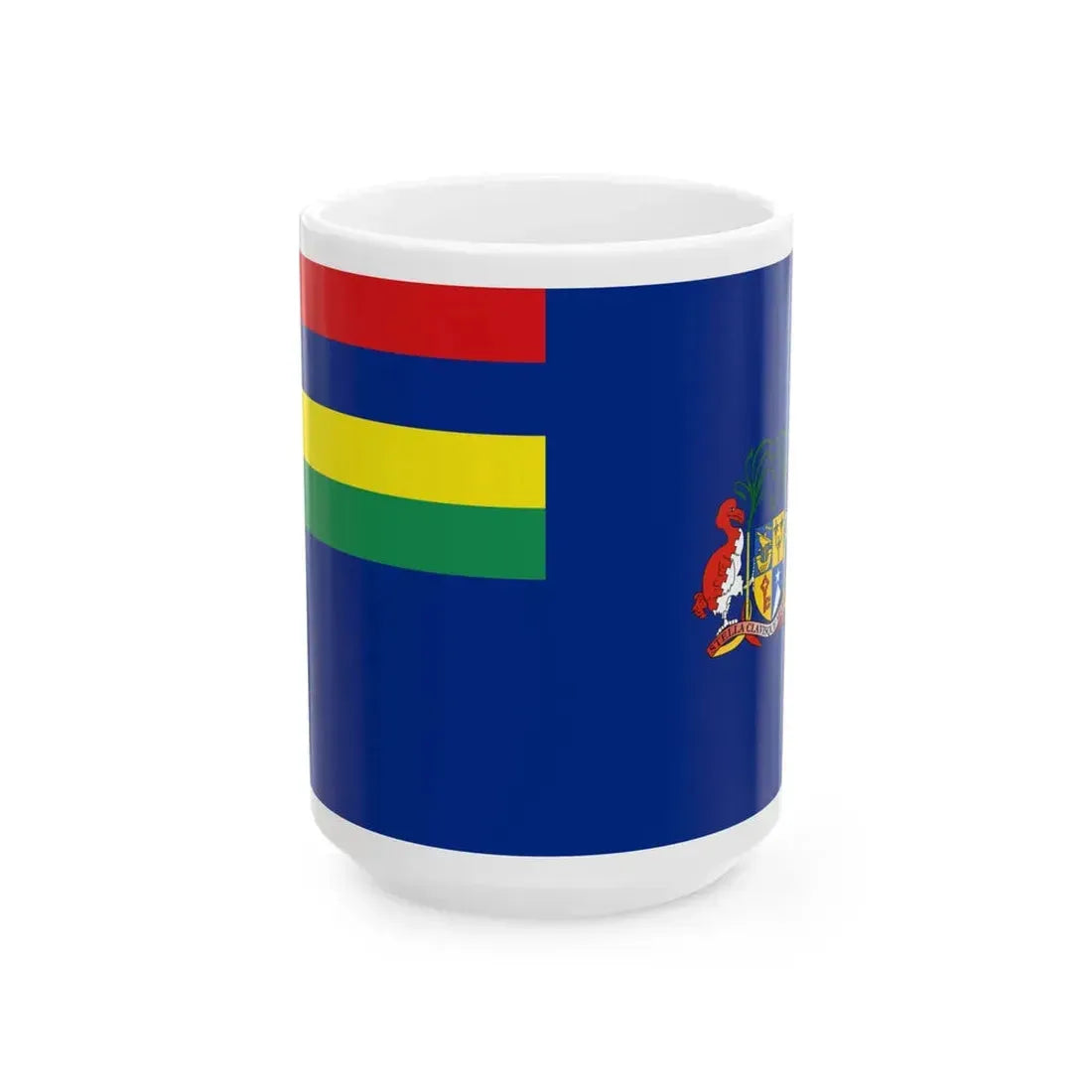 Government Ensign of Mauritius (Mauritius) White Coffee Mug 15oz - Go Mug Yourself
