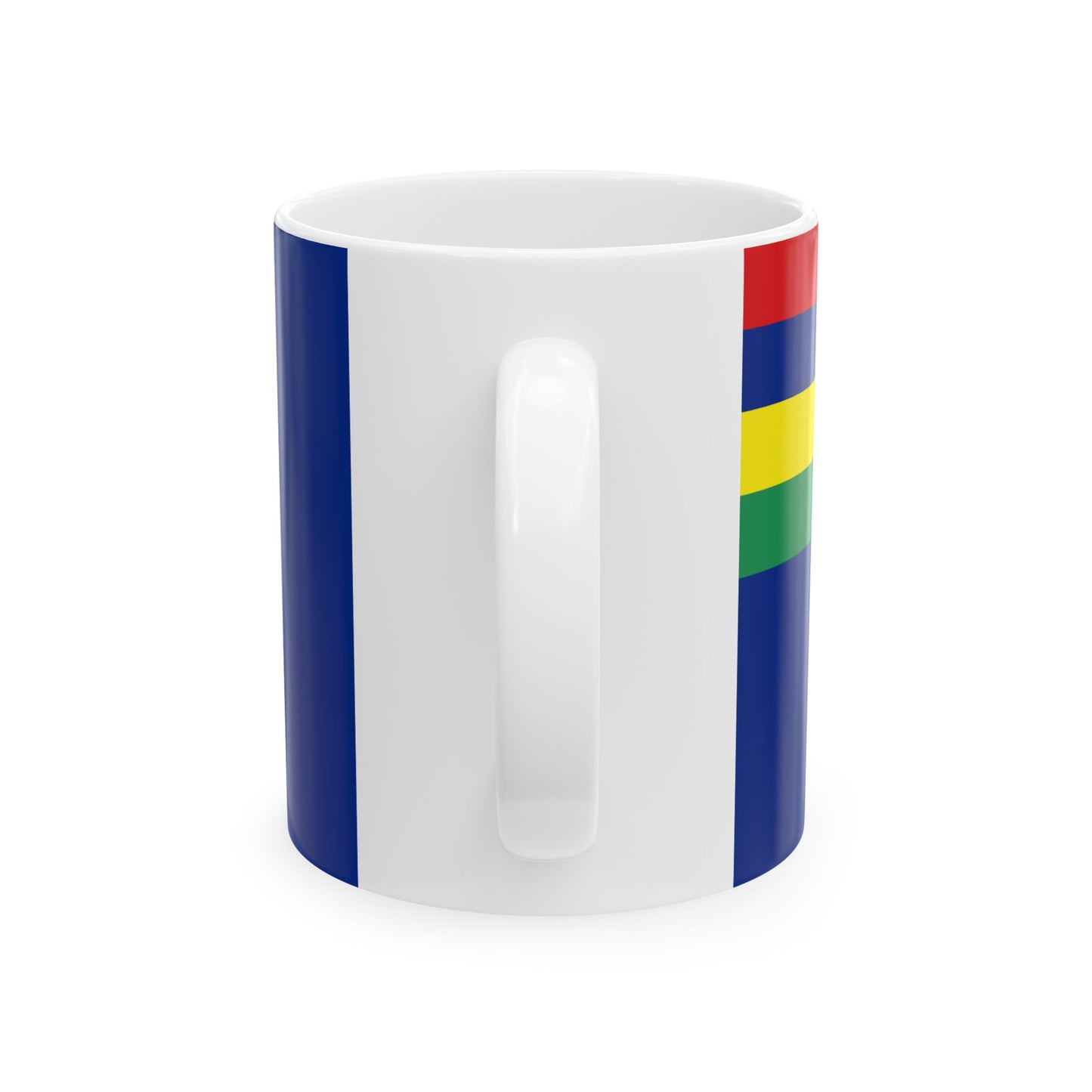 Government Ensign of Mauritius (Mauritius) White Coffee Mug-Go Mug Yourself