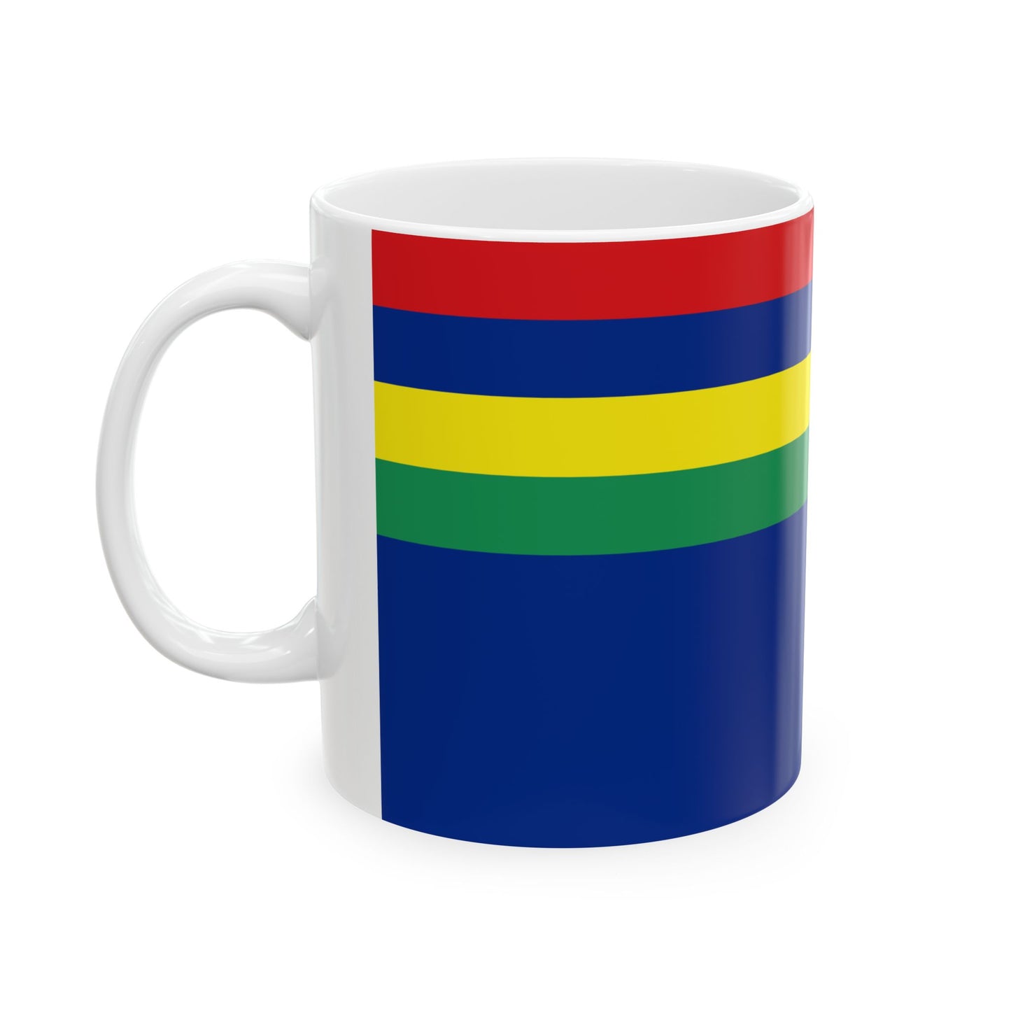 Government Ensign of Mauritius (Mauritius) White Coffee Mug-Go Mug Yourself