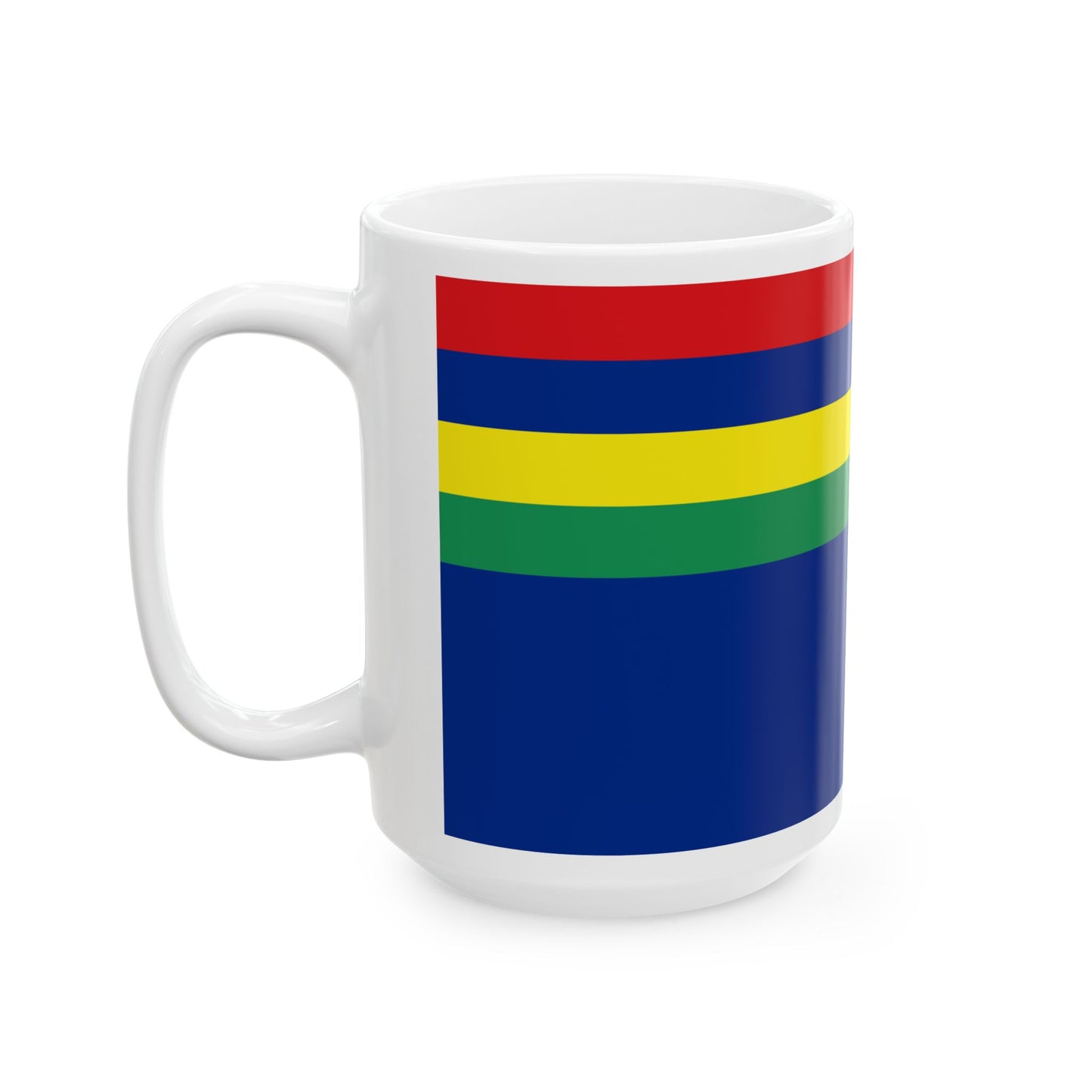 Government Ensign of Mauritius (Mauritius) White Coffee Mug-Go Mug Yourself