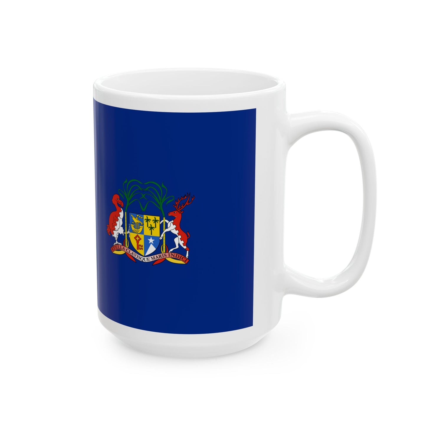Government Ensign of Mauritius (Mauritius) White Coffee Mug-Go Mug Yourself