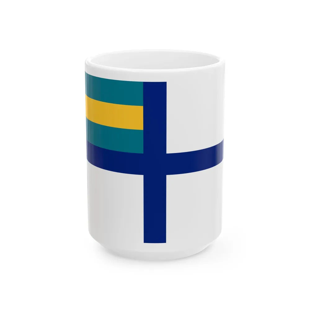 Government Ensign of the Bahamas (Bahamas) White Coffee Mug 15oz - Go Mug Yourself