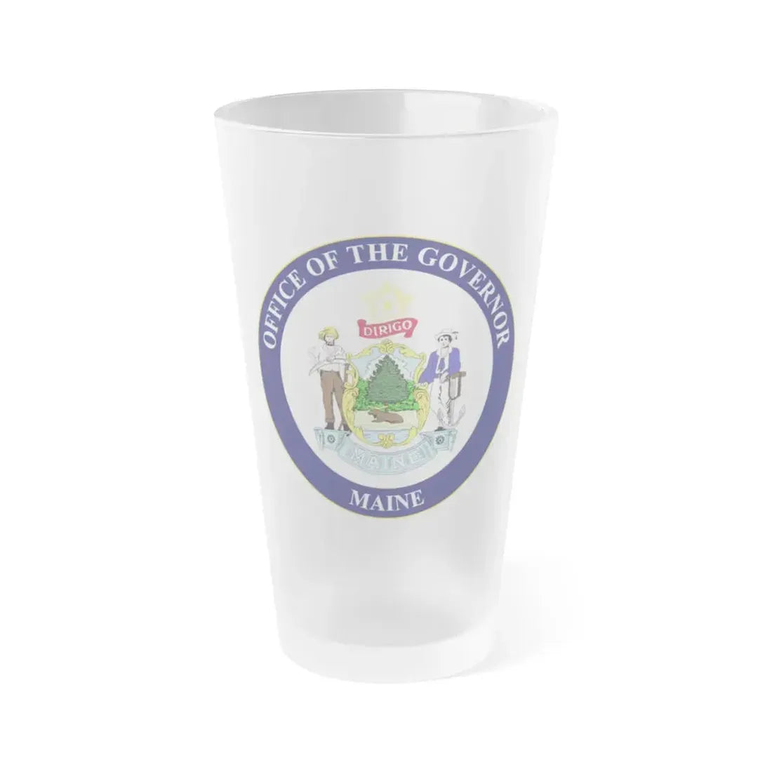 Governor of Maine - Frosted Pint Glass 16oz 16oz Frosted - Go Mug Yourself