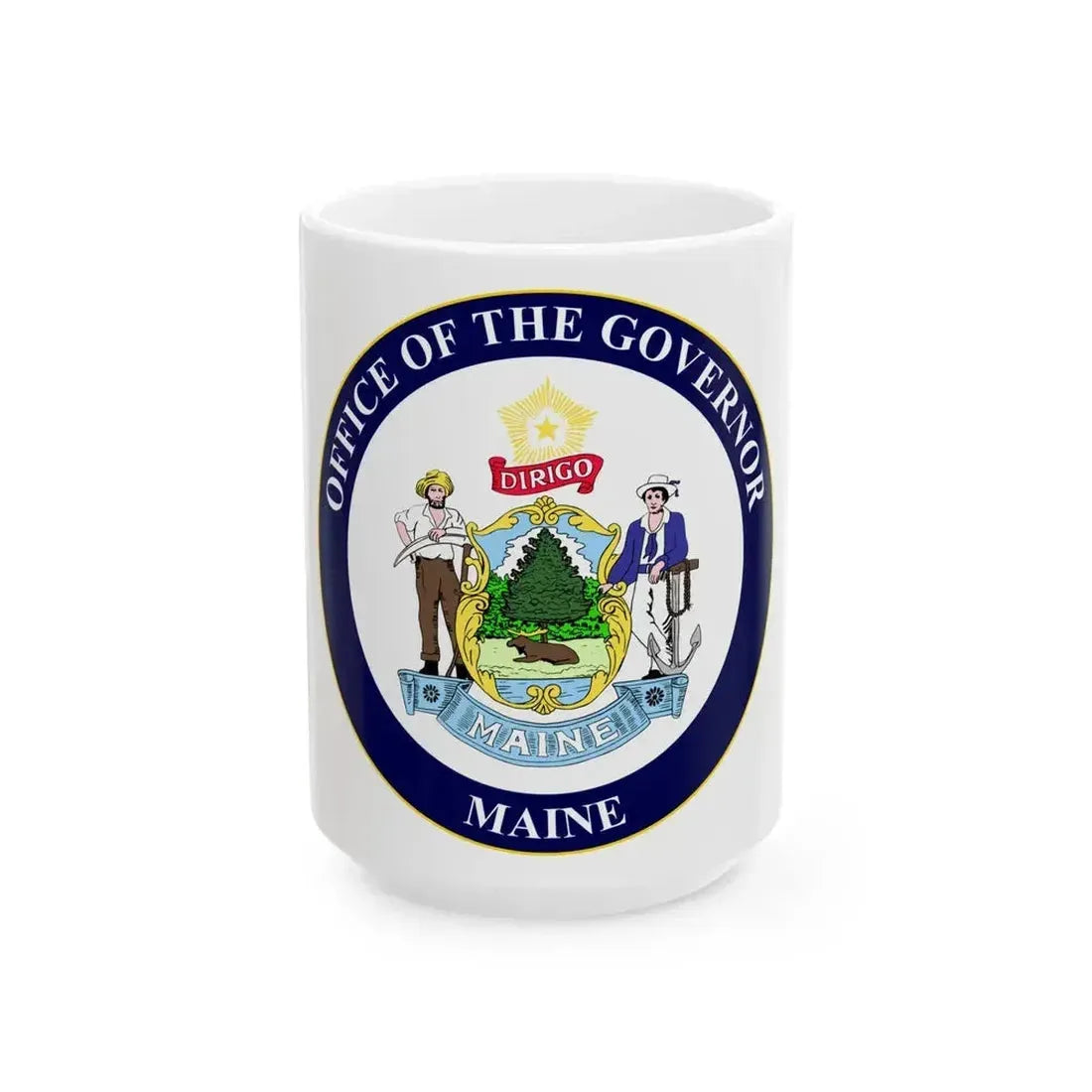 Governor of Maine - White Coffee Mug 15oz - Go Mug Yourself