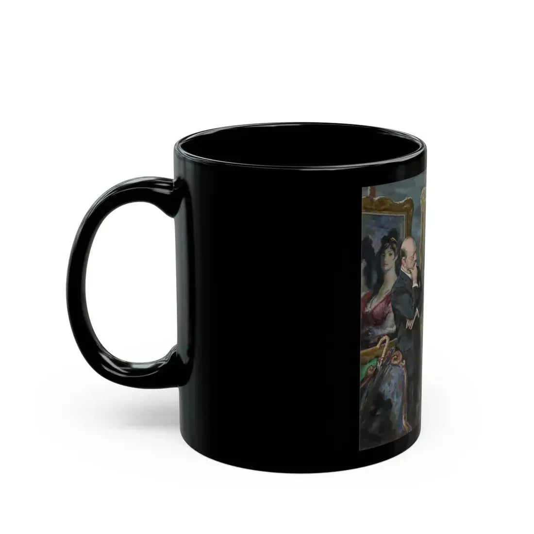 Goya's Galore, The Saturday Evening Post interior illustration - Black Coffee Mug - Go Mug Yourself