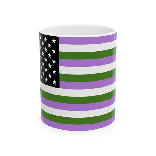 GQAmerica (United States) White Coffee Mug 11oz - Go Mug Yourself