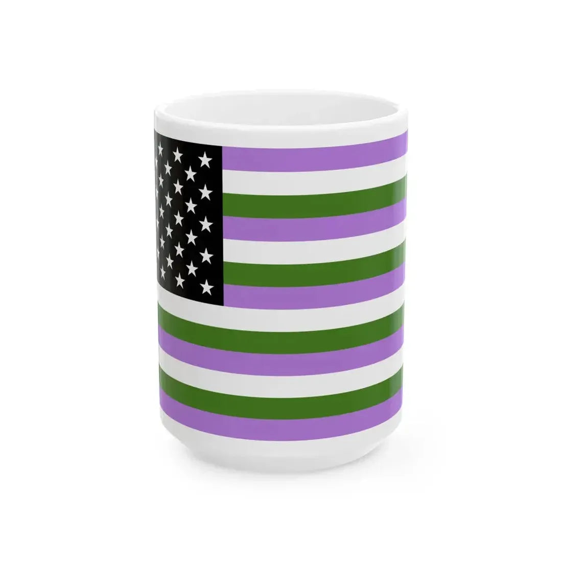 GQAmerica (United States) White Coffee Mug 15oz - Go Mug Yourself