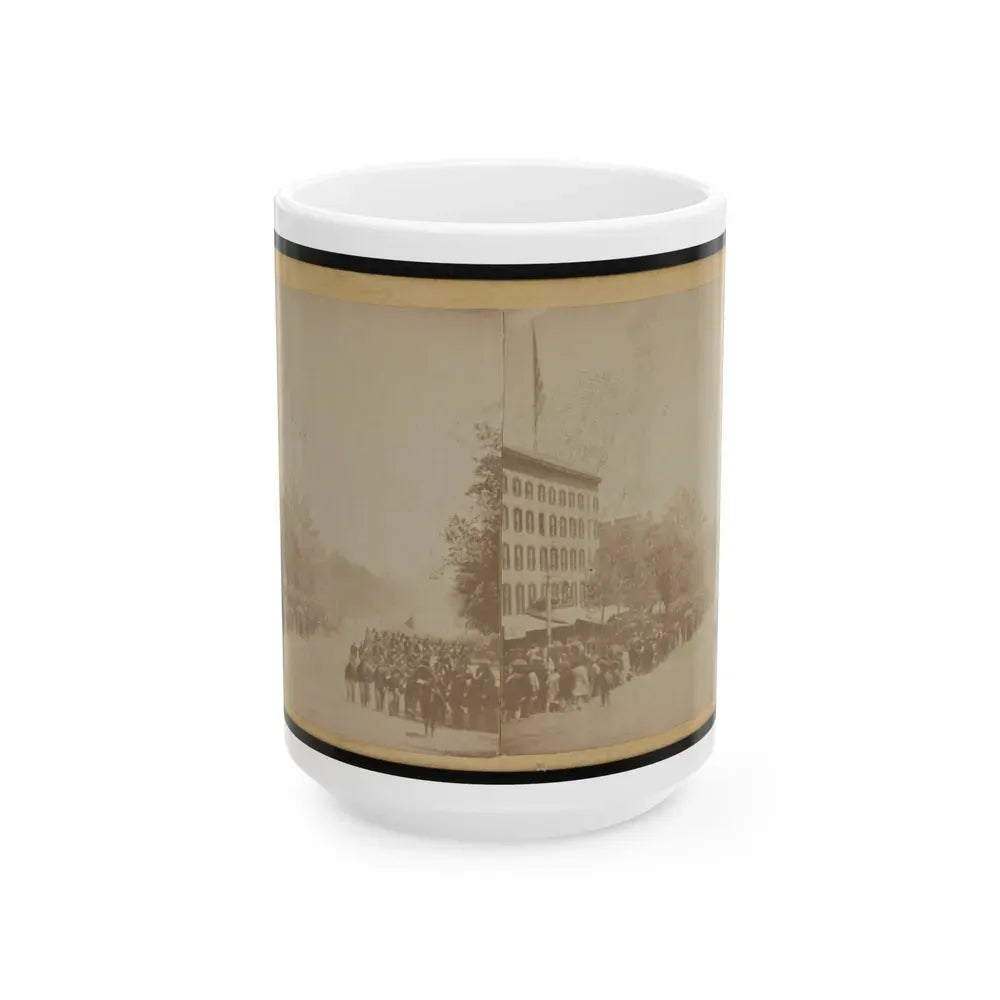 Grand Review Of The Great Veteran Armies Of Grant And Sherman At Washington, On The 23rd And 24th May, 1865 (U.S. Civil War) White Coffee Mug 15oz - Go Mug Yourself