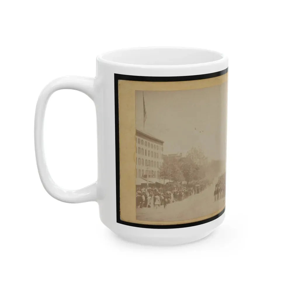 Grand Review Of The Great Veteran Armies Of Grant And Sherman At Washington, On The 23rd And 24th May, 1865 (U.S. Civil War) White Coffee Mug - Go Mug Yourself