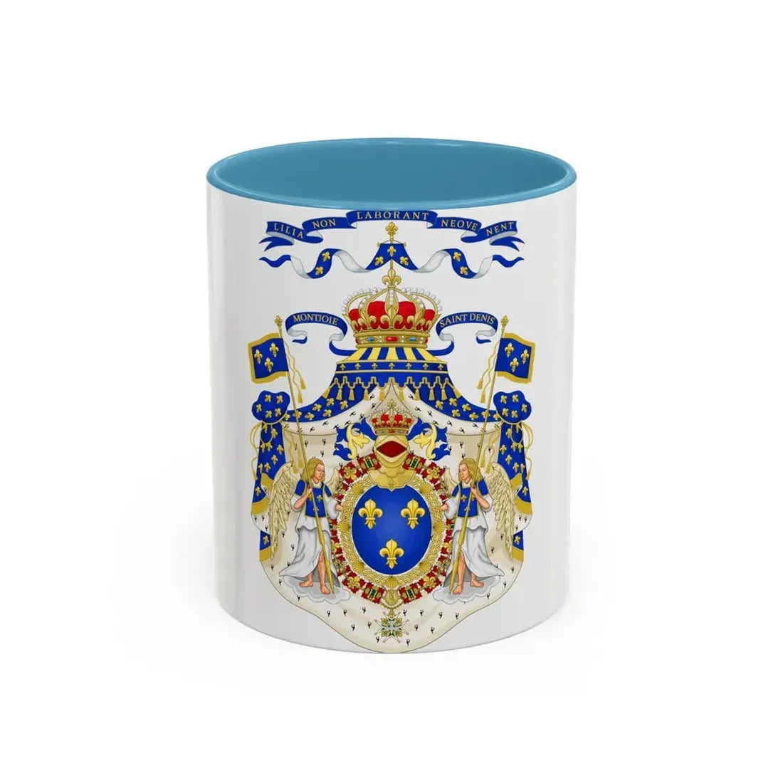 Grand Royal Coat of Arms of France - Accent Coffee Mug 11oz Light Blue - Go Mug Yourself
