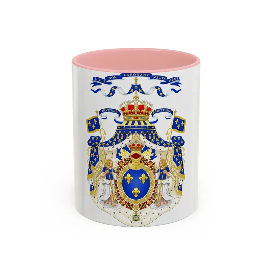 Grand Royal Coat of Arms of France - Accent Coffee Mug 11oz Pink - Go Mug Yourself