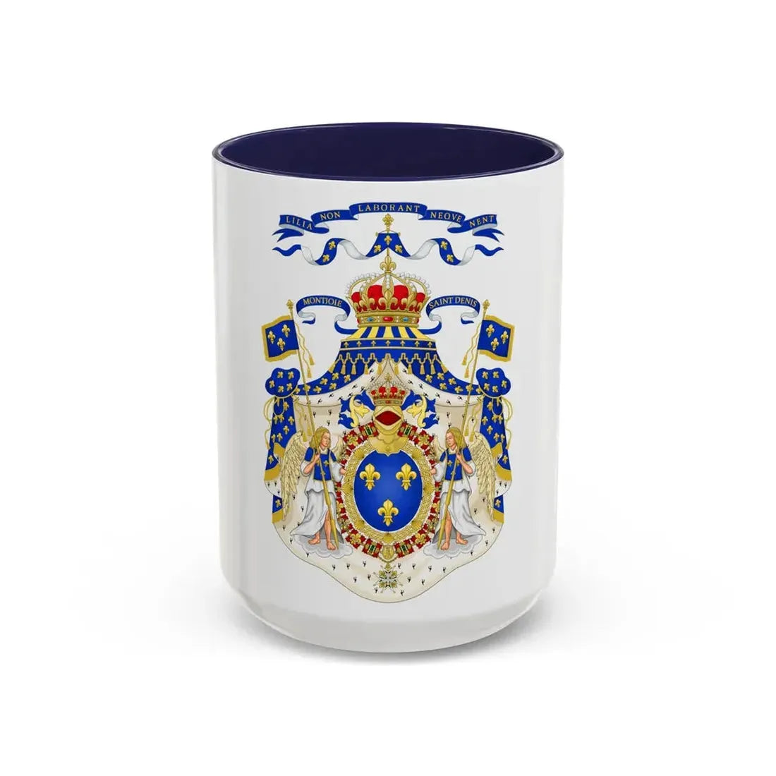 Grand Royal Coat of Arms of France - Accent Coffee Mug 15oz Navy - Go Mug Yourself