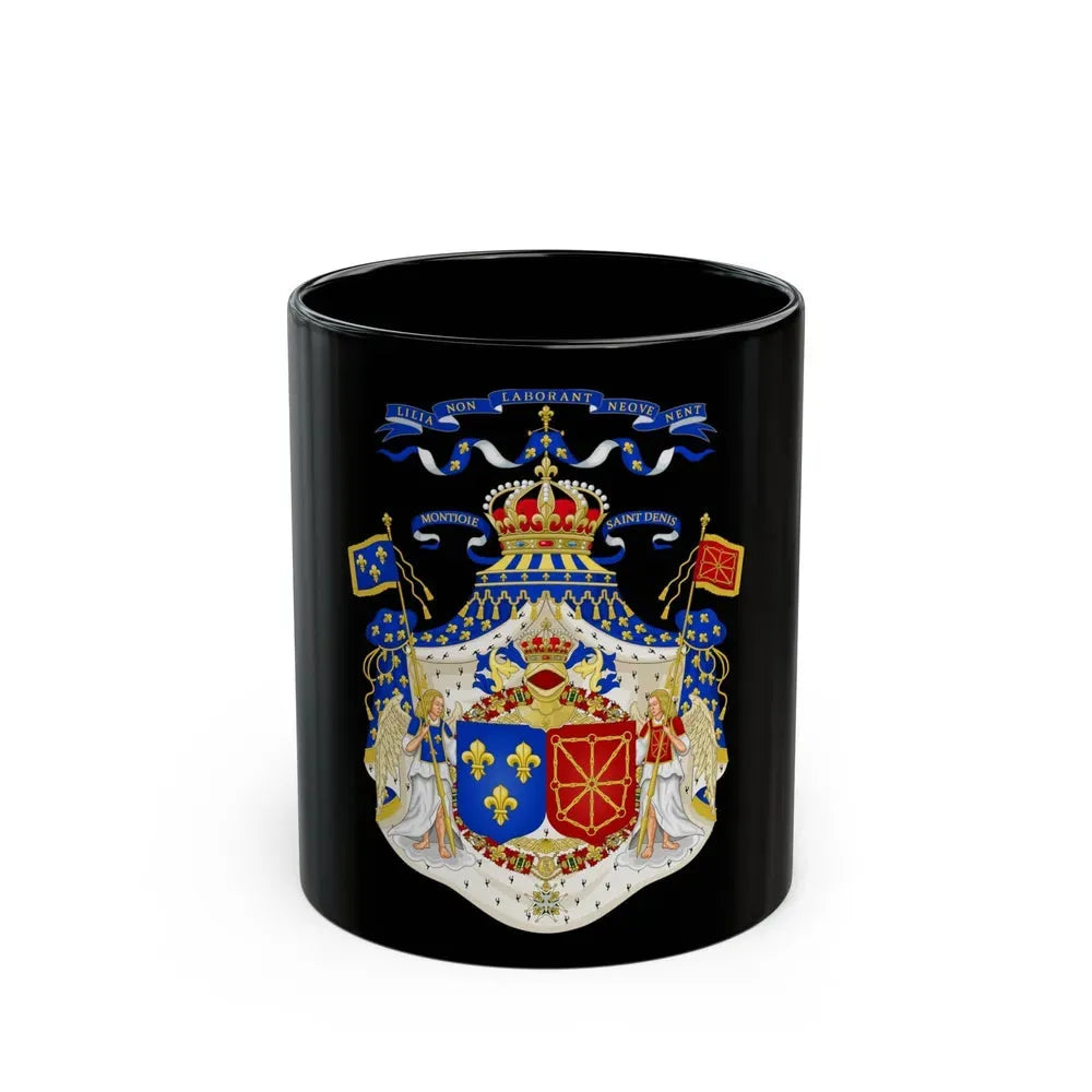 Grand Royal Coat of Arms of France & Navarre - Black Coffee Mug 11oz - Go Mug Yourself