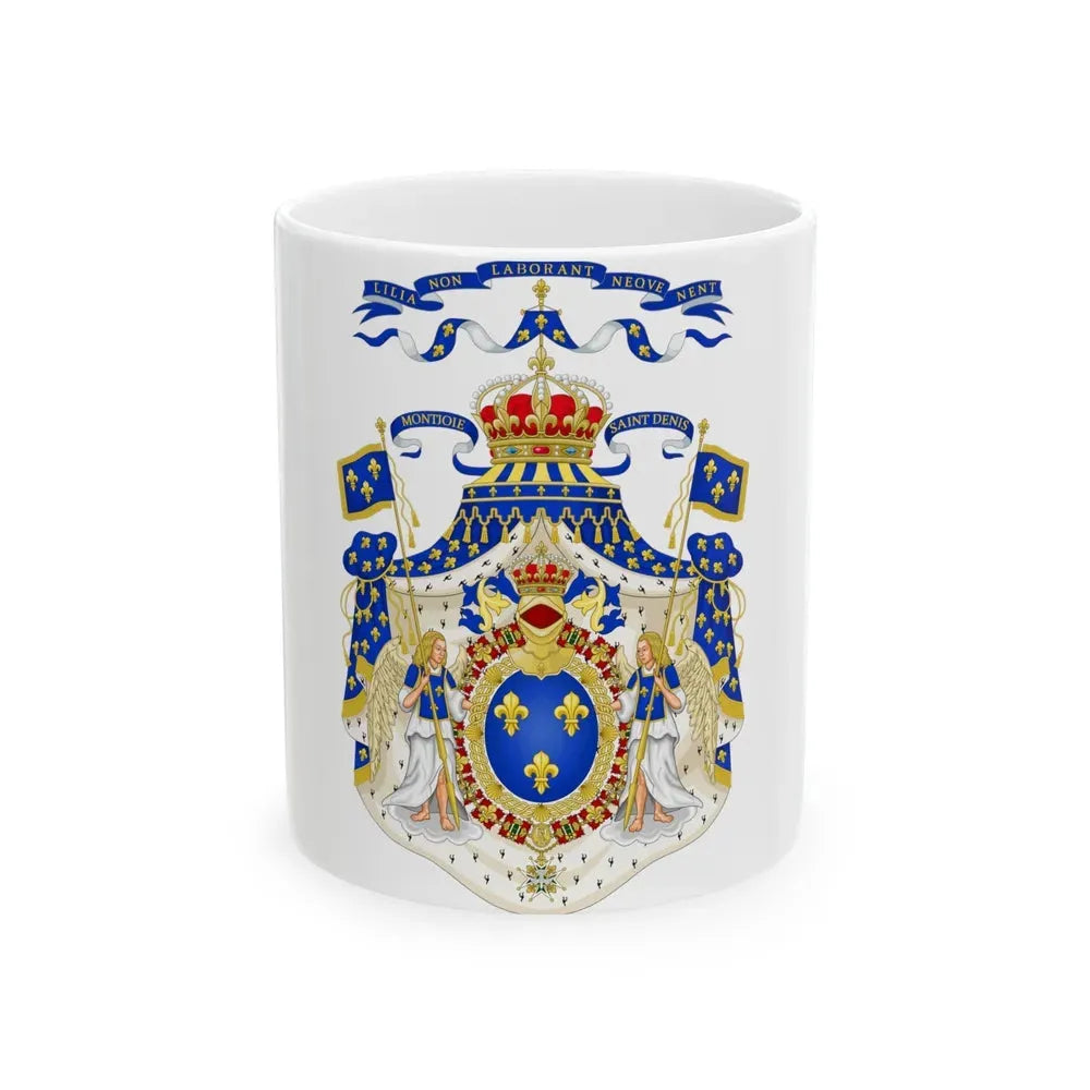 Grand Royal Coat of Arms of France - White Coffee Mug 11oz - Go Mug Yourself