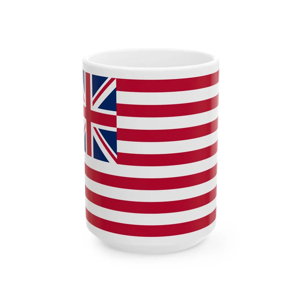 Grand Union Flag with Modern Union Jack (United States) White Coffee Mug 15oz - Go Mug Yourself