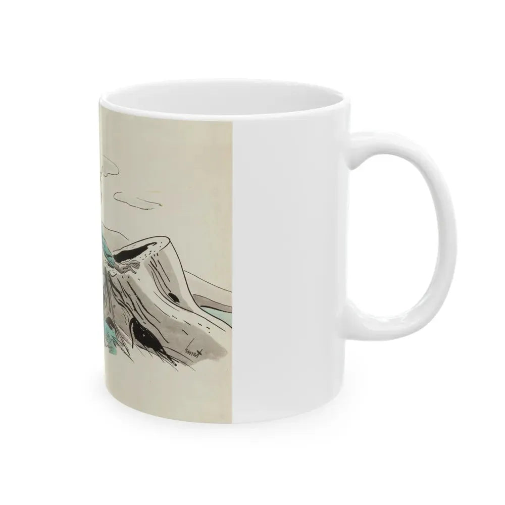 Granny Meets a Crisis, Woman's Home Companion magazine illustration, March 1942 - White Coffee Mug - Go Mug Yourself