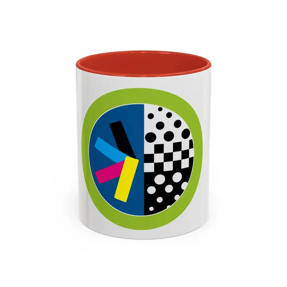Graphic Arts (Boy Scout Merit Badge) Accent Coffee Mug 11oz Red - Go Mug Yourself