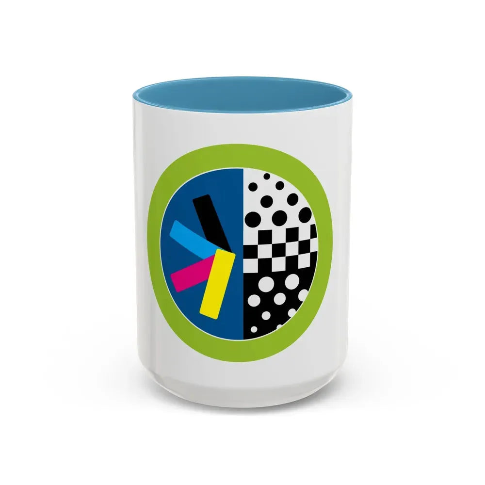 Graphic Arts (Boy Scout Merit Badge) Accent Coffee Mug 15oz Light Blue - Go Mug Yourself
