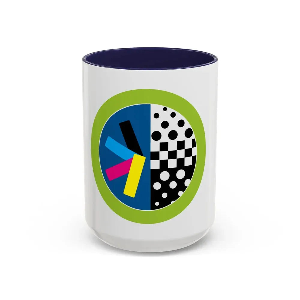 Graphic Arts (Boy Scout Merit Badge) Accent Coffee Mug 15oz Navy - Go Mug Yourself