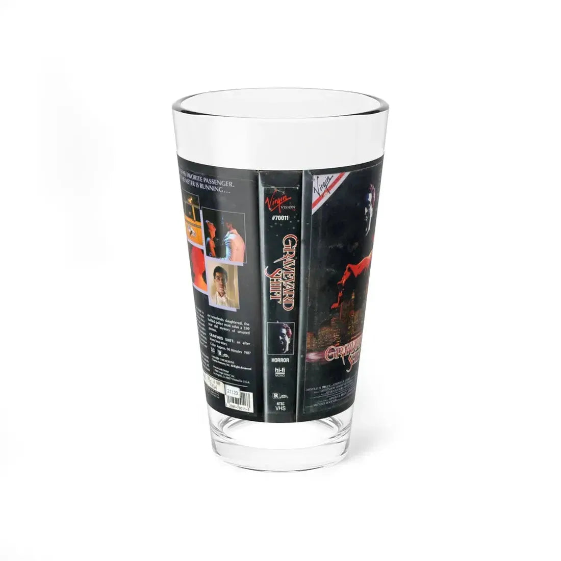 GRAVEYARD SHIFT (VHS COVER) Pint Glass 16oz 16oz - Go Mug Yourself