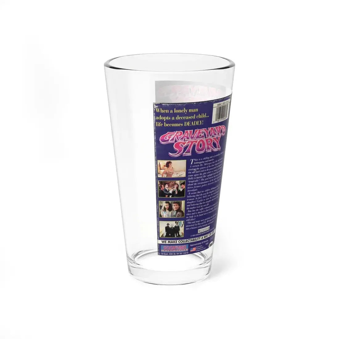 Graveyard Story (VHS COVER) Pint Glass 16oz - Go Mug Yourself