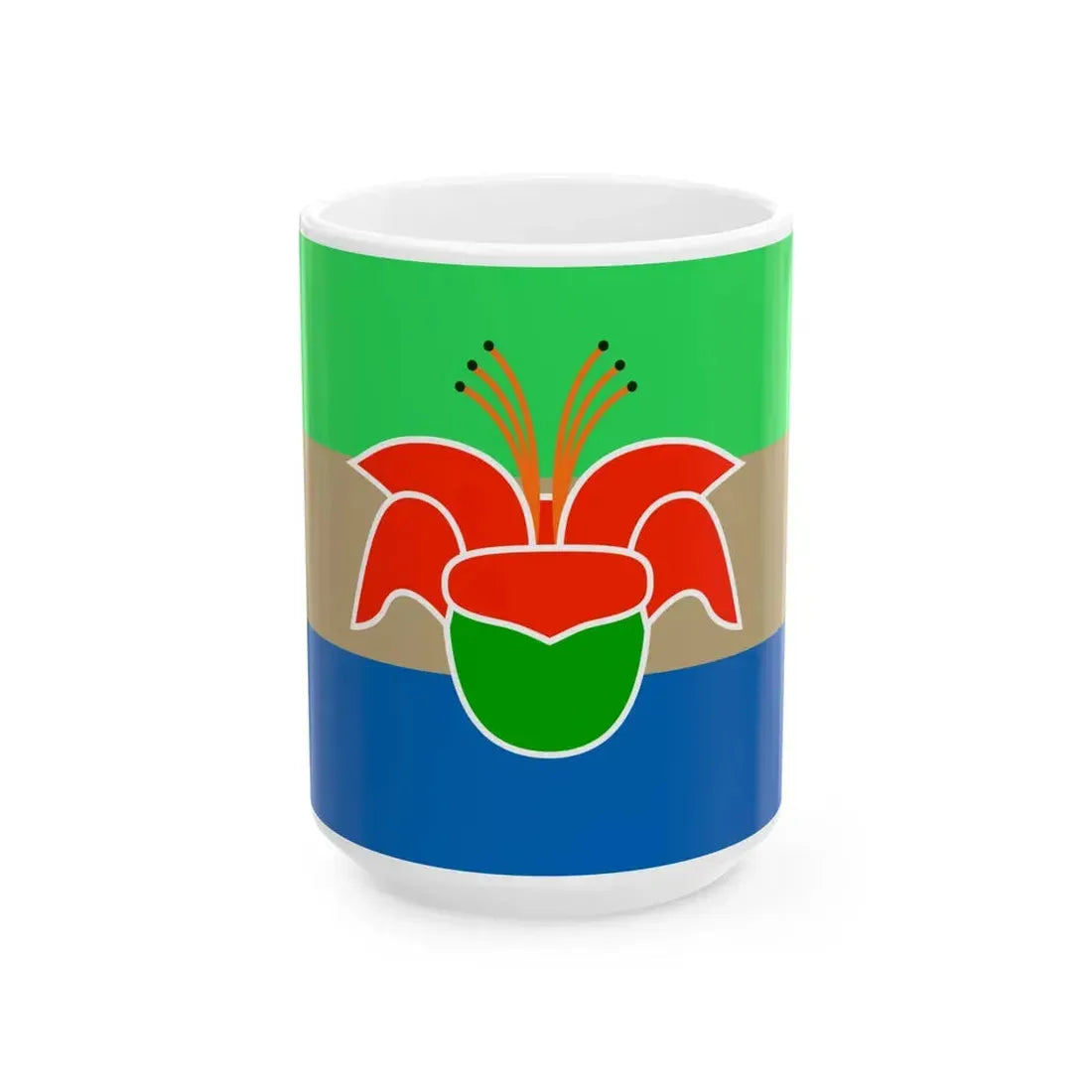 Great Cantonia Flag (China) White Coffee Mug 15oz - Go Mug Yourself