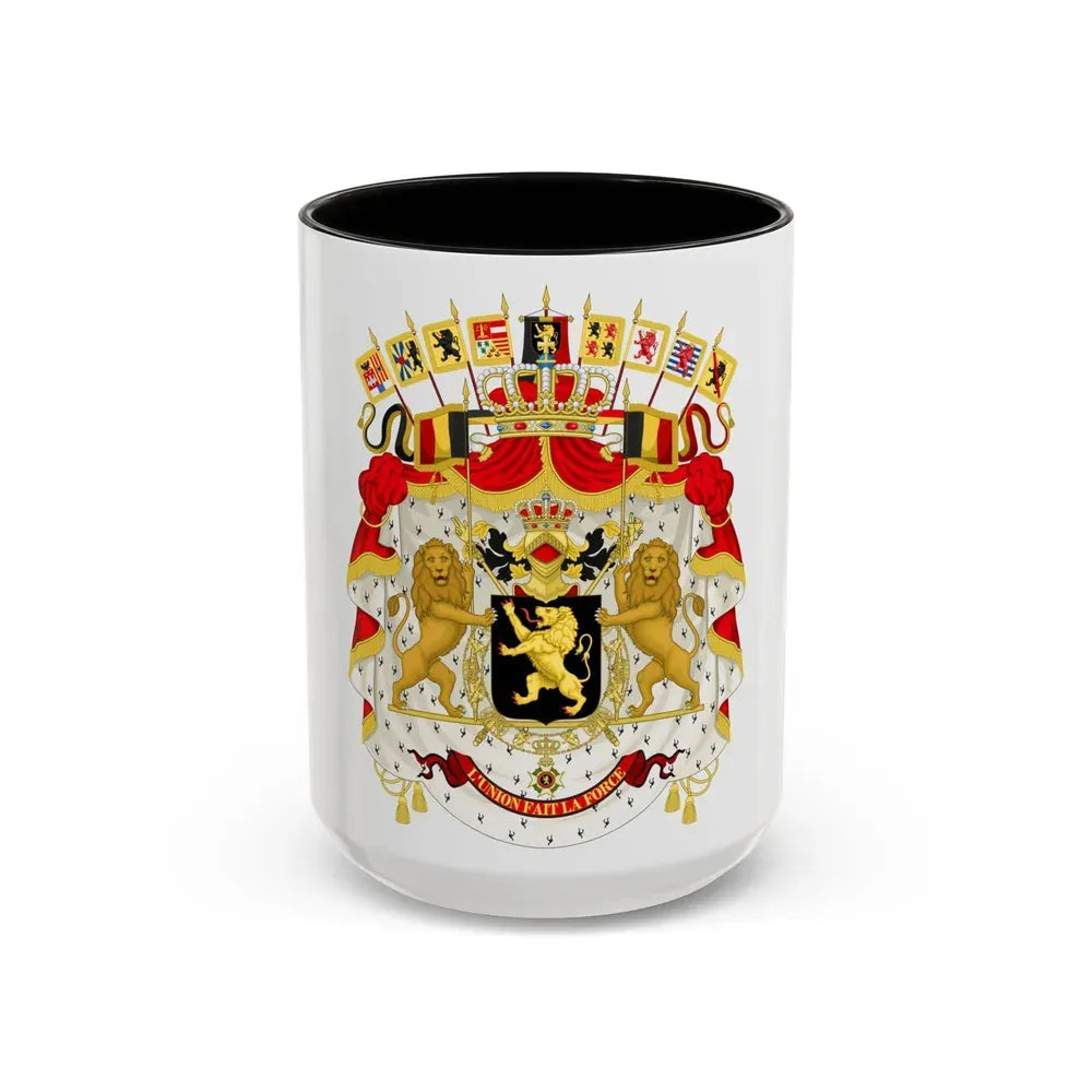 Great coat of arms of Belgium - Accent Coffee Mug 15oz Black - Go Mug Yourself